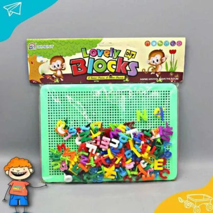 Alphabet ABC Words Pin - Peg Board Puzzle - 182 Pcs Set