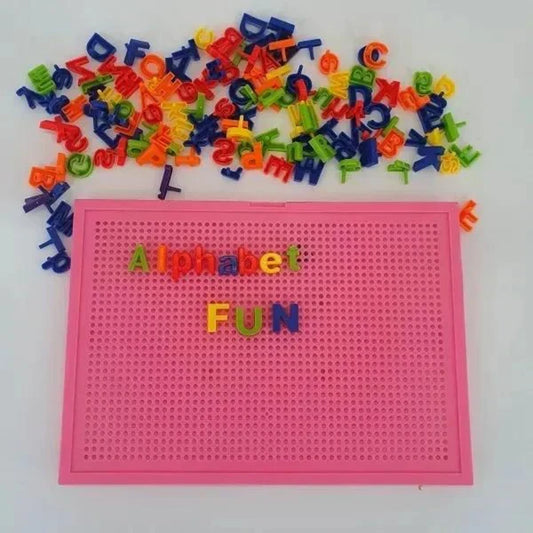 Alphabet ABC Words Pin - Peg Board Puzzle - 182 Pcs Set