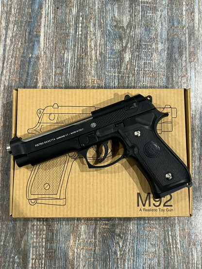 M92 Beretta Airsoft Toy Gun (Black + Silver)