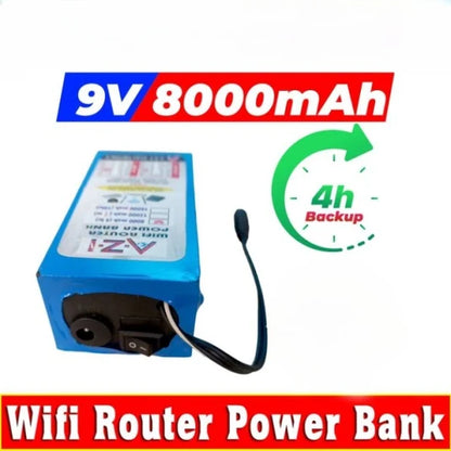 WiFi Router UPS Power Bank 9V – Up to 4 Hours Backup for TP-Link, Tenda, PTCL & More