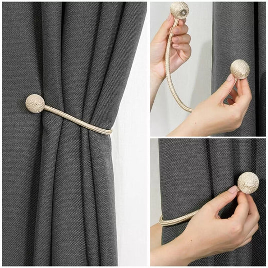 Magnetic Curtain Tieback Decorative Curtain Holder Clip for Home & Room Decor