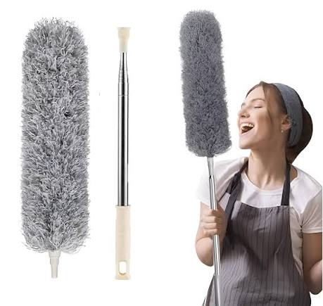 Microfiber Feather Duster Flexible Dust Cleaner with Extendable Long Handle