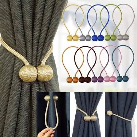 Magnetic Curtain Tieback Decorative Curtain Holder Clip for Home & Room Decor
