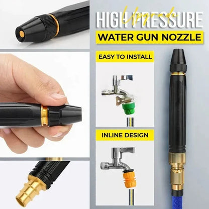 Adjustable Metal Water Spray Nozzle – Portable High-Pressure Sprayer for Home & Garden