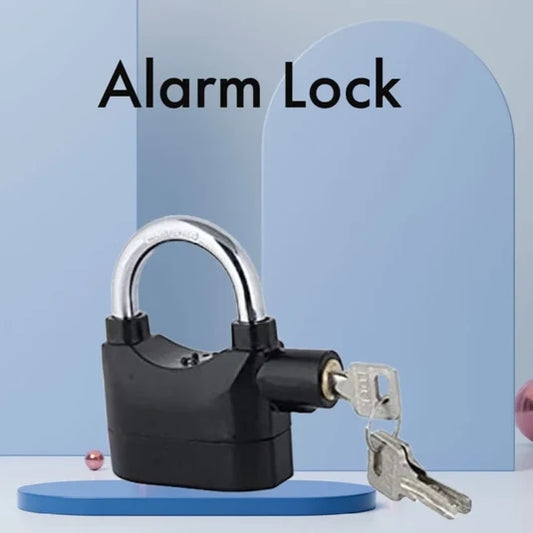 Anti-Theft Alarm Padlock – Smart Security Lock for Doors, Gates & Cabinets (Black)
